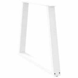Berkfield Home Dining Table Legs V-Shape 2 pcs White 80x(72-73.3) cm Steel - thumbnail 4