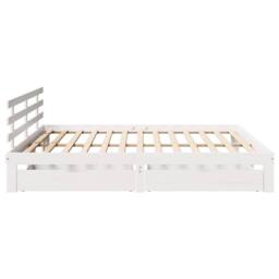 Berkfield Home Bed Frame with Drawers without Mattress White 180x200 cm Super King - thumbnail 5