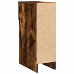 Berkfield Home Bedside Cabinet with Drawer Smoked Oak 20x36x60 cm in Brown - Size: 20 x 36 x 60 cm - thumbnail 7