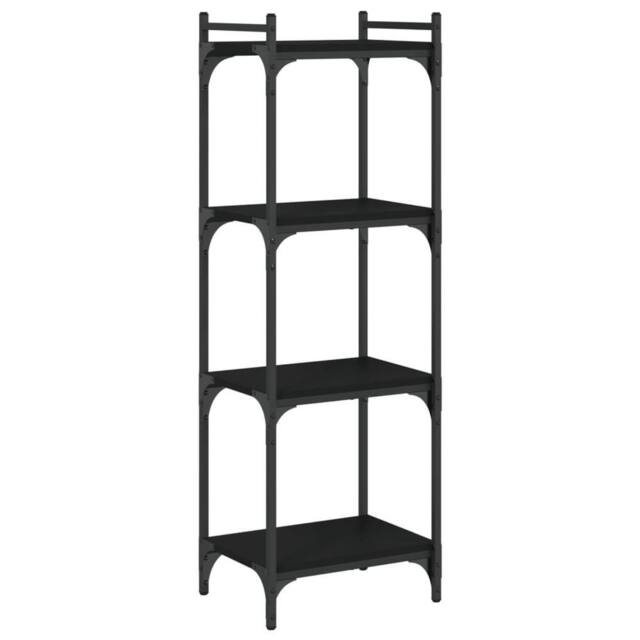 Berkfield Home Bookcase 4-Tier Black 40x30x120 cm Engineered Wood - Size: 40 x 30 x 120 cm - image 1