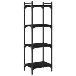 Berkfield Home Bookcase 4-Tier Black 40x30x120 cm Engineered Wood - Size: 40 x 30 x 120 cm - thumbnail 6