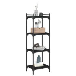 Berkfield Home Bookcase 4-Tier Black 40x30x120 cm Engineered Wood - Size: 40 x 30 x 120 cm - thumbnail 3