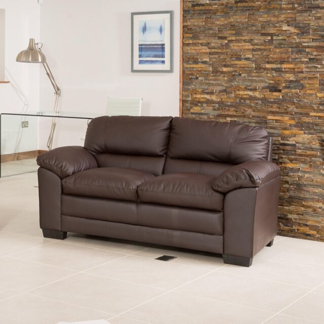 Artemis Home Genoa 2 Seat Sofa in Brown - image 1