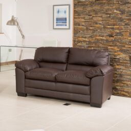 Artemis Home Genoa 2 Seat Sofa in Brown - thumbnail 1
