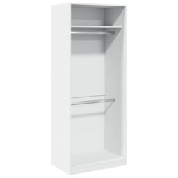 Berkfield Home Wardrobe White 80x50x200 cm Engineered Wood - Size: 80 x 50 x 200 cm - thumbnail 2