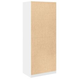 Berkfield Home Wardrobe White 80x50x200 cm Engineered Wood - Size: 80 x 50 x 200 cm - thumbnail 6
