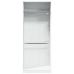 Berkfield Home Wardrobe White 80x50x200 cm Engineered Wood - Size: 80 x 50 x 200 cm - thumbnail 4