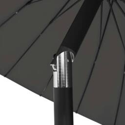 Berkfield Home Outdoor Parasol with Aluminium Pole 270 cm Anthracite in Black - thumbnail 6