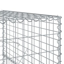 Berkfield Home Gabion Basket with Cover 200x100x150 cm Galvanised Iron in Silver - Size: 200 x 100 x 150 cm - thumbnail 6