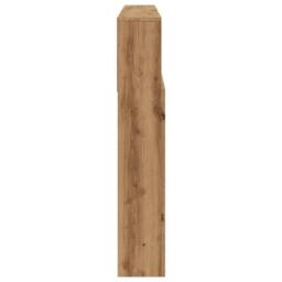 Berkfield Home Headboard Cabinet Artisan Oak 180x19x103.5 cm Engineered Wood in Brown - thumbnail 5
