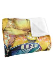 JQ Licensing Royce Mcclure Be Unique Butterflies Silky Touch Super Soft Throw Blanket 152 X 127 cm in White - thumbnail 3
