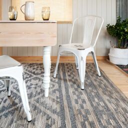Kukoon Grey Tribal Aztec Outdoor Area Rug Garden Patio Summer Barbeque Mat - Size: 120 cm x 170 cm - thumbnail 7