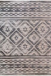 Kukoon Grey Tribal Aztec Outdoor Area Rug Garden Patio Summer Barbeque Mat - Size: 120 cm x 170 cm - thumbnail 1
