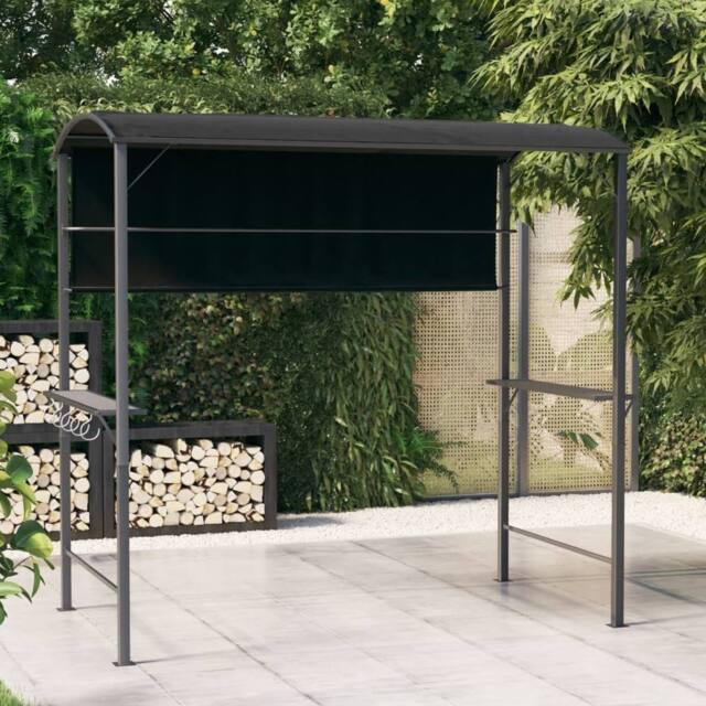 Berkfield Home Gazebo with Roof 220x110x200 cm Anthracite in Black - Size: 220 x 110 x 200 cm - image 1