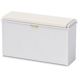 STILVORA Shoe Bench with Padded Seat & 8-Shoe Storage in White - thumbnail 5