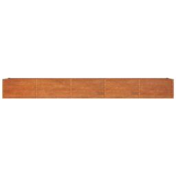 Berkfield Home Garden Raised Bed Rusty 400x80x45 cm Corten Steel in Brown - Size: 400 x 80 x 45 cm - thumbnail 4