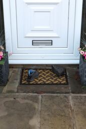 JVL Alba Woven Tuffscrape Doormat 40x60cm Parquet in Natural - Size: 40 cm x 60 cm - thumbnail 2