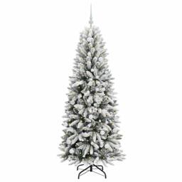 Berkfield Home Green Artificial Christmas Tree with 300 LEDs White 73 x 73 x 180 cm - thumbnail 1
