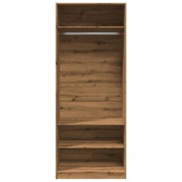 Berkfield Home Wardrobe Artisian Oak 80x50x200 cm Engineered Wood in Brown - Size: 80 x 50 x 200 cm - thumbnail 4