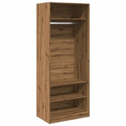 Berkfield Home Wardrobe Artisian Oak 80x50x200 cm Engineered Wood in Brown - Size: 80 x 50 x 200 cm - thumbnail 2