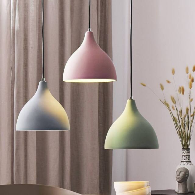 Wyld and Coco Grey Concrete Pendant Lamp - Scandinavian Ceiling Light - image 1