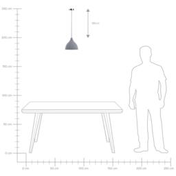 Wyld and Coco Grey Concrete Pendant Lamp - Scandinavian Ceiling Light - thumbnail 8