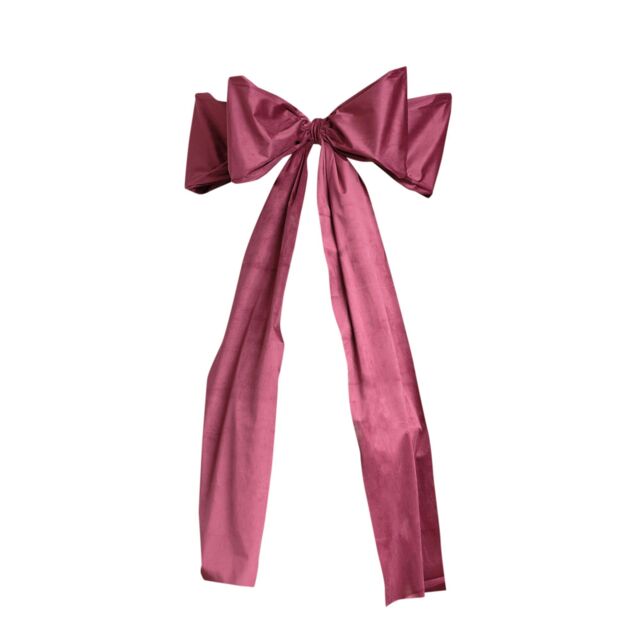 Melody Maison Extra Large Dark Red Velvet Christmas Bow - 70cm X 140cm - Size: 70 cm X 140 cm - image 1