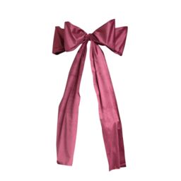 Melody Maison Extra Large Dark Red Velvet Christmas Bow - 70cm X 140cm - Size: 70 cm X 140 cm