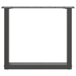 Berkfield Home Coffee Table Legs U-Shaped 2 pcs Anthracite 50x(42-43) cm Steel in Black - thumbnail 5