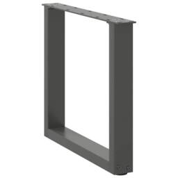 Berkfield Home Coffee Table Legs U-Shaped 2 pcs Anthracite 50x(42-43) cm Steel in Black - thumbnail 4