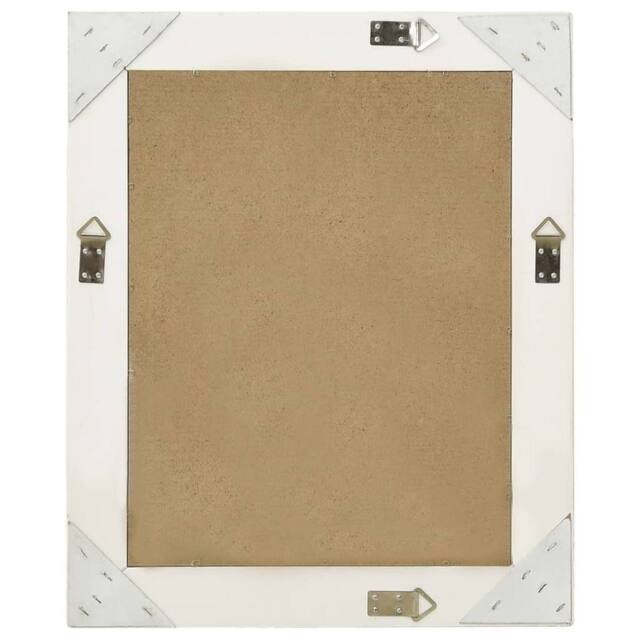 Berkfield Home Wall Mirror Baroque Style 50x60 cm White - image 1