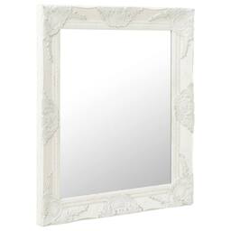Berkfield Home Wall Mirror Baroque Style 50x60 cm White - thumbnail 3