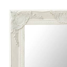 Berkfield Home Wall Mirror Baroque Style 50x60 cm White - thumbnail 4
