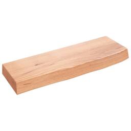 Berkfield Home Wall Shelf Light Brown 60x20x6 cm Treated Solid Wood Oak - Size: 60 x 20 x 6 cm - thumbnail 2