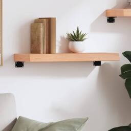 Berkfield Home Wall Shelf Light Brown 60x20x6 cm Treated Solid Wood Oak - Size: 60 x 20 x 6 cm - thumbnail 1