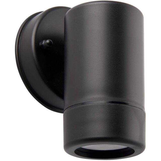 Loops Outdoor IP44 Spot Downlight - Dimmable 7W GU10 LED - Black Wall & Clear Pc - image 1