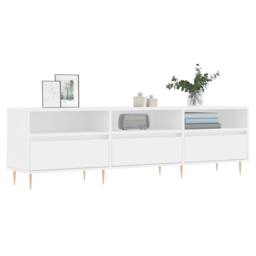 Berkfield Home TV Cabinet White 150x30x44.5 cm Engineered Wood - thumbnail 3