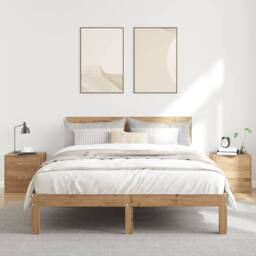 Berkfield Home Bedside Cabinets 2 pcs Artisian Oak 40x30x40 cm Engineered Wood in Brown - Size: 40 x 30 x 40 cm - thumbnail 3