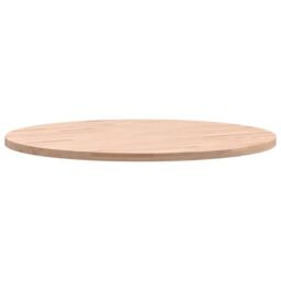 Berkfield Home Table Top Ã˜50x1.5 cm Round Solid Wood Beech in Brown - Size: 50x1.5 cm - thumbnail 6
