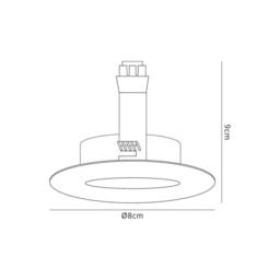 Netlighting Hudson GU10 Fixed Recessed Downlight Satin Nickel (Bulb Not Included) in Grey - thumbnail 3