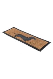Homescapes Black Dog Silhouette Non-Slip Coir Doormat - Size: 25 cm x 75 cm - thumbnail 3