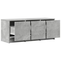 Berkfield Home TV Cabinet with LED Concrete Grey 97x34x40 cm Engineered Wood - Size: 97 x 34 x 40 cm - thumbnail 9