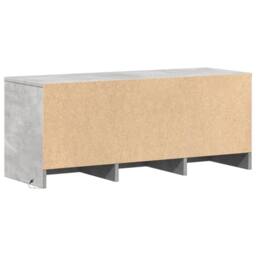 Berkfield Home TV Cabinet with LED Concrete Grey 97x34x40 cm Engineered Wood - Size: 97 x 34 x 40 cm - thumbnail 8