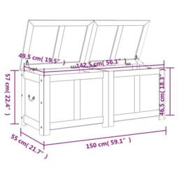 Berkfield Home Storage Chest with Lid Brown Solid Wood Acacia - thumbnail 9