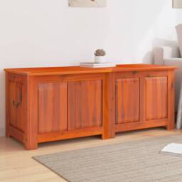 Berkfield Home Storage Chest with Lid Brown Solid Wood Acacia - thumbnail 2