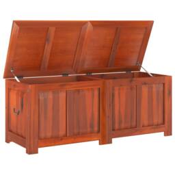 Berkfield Home Storage Chest with Lid Brown Solid Wood Acacia - thumbnail 7