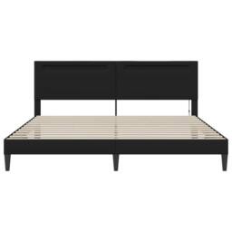 Berkfield Home Bed Frame with LED Strip Lights Black 180 x 200 cm Faux Leather - thumbnail 6