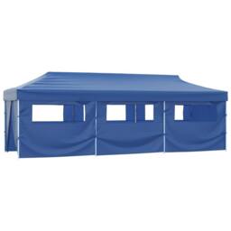 Berkfield Home Durable Folding Pop-up Party Tent with 8 Sidewalls 3x9 m Blue - thumbnail 3