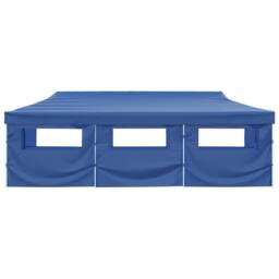 Berkfield Home Durable Folding Pop-up Party Tent with 8 Sidewalls 3x9 m Blue - thumbnail 1