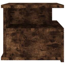 Berkfield Home Floating Nightstand 2 pcs Smoked Oak 40x31x27 cm Engineered Wood in Brown - Size: 40 x 31 x 27 cm - thumbnail 6